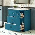 thumbnail image 2 of 30'' Bathroom Vanity with Ceramic Sink Combo, Free Standing Single Vanity Set with Four Drawers, Modern Bathroom Storage Cabinet , Ideal for Home, 2 of 21