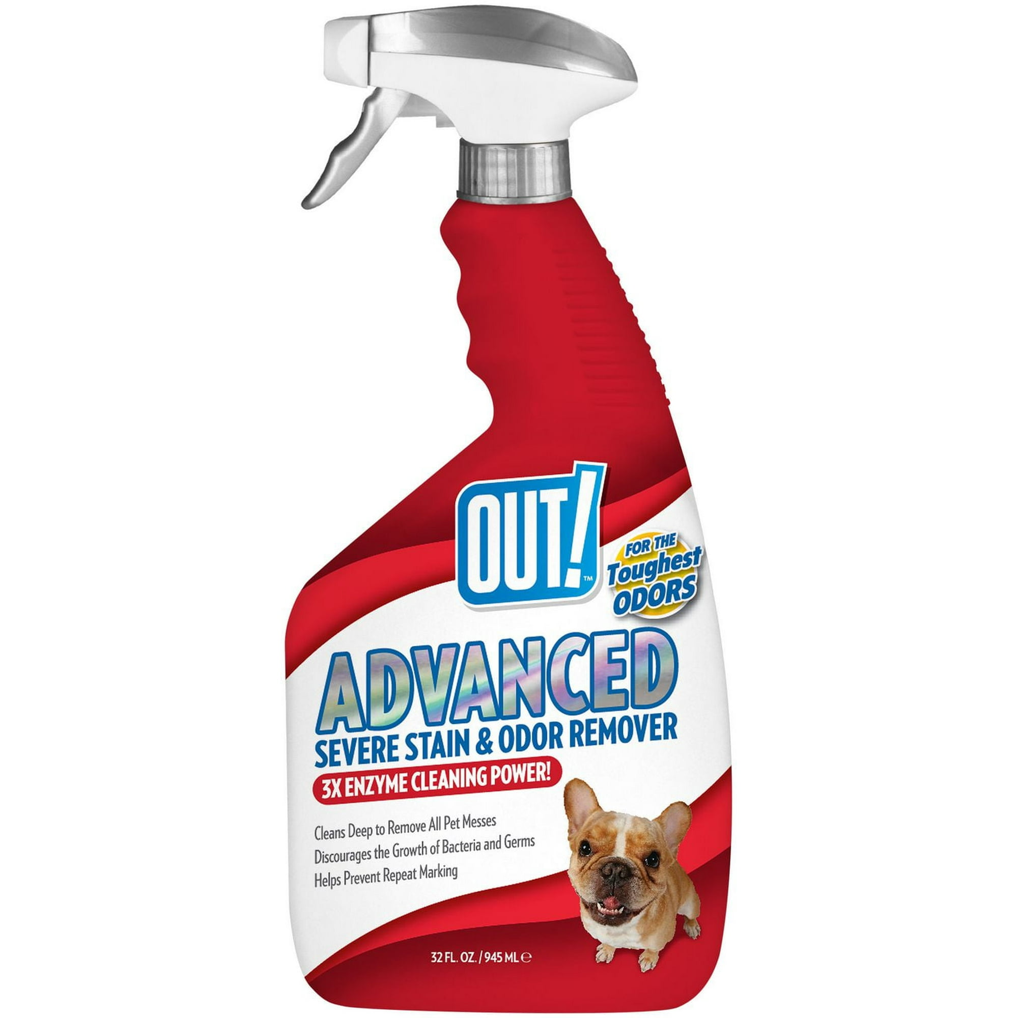 OUT! Advanced Severe Stain Odor Remover Dog Spray Cleaner, 945