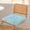 Blue, variant on Floor Cushion | Tatami Mat Pillow | Extra Seating for Living Room, Office, or Balcony | 16 Inch Square Flock Fabric Floor Pillow | Portable Floor Seat for Adults and Kids | 1 Piece