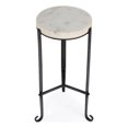 thumbnail image 1 of Bowery Hill Modern Metal Marble and Iron 11.5" Table - White, 1 of 4