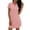 #166-Pink, variant on TaTaai Women's Loose Fit Collared T-Shirt Dress Short Sleeve Straight Cut Solid Color Pure Cotton Casual Lightweight Everyday Summer Lounge Wear Dress Gift