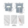 thumbnail image 5 of Blue Striped Swag Kitchen Curtains Sets for Windows 24 Inch Length, Modern Gradient Abstract Lines Aesthetic Short Window Curtain Panels Swags Valances and Tiers 3 Piece Set for Cafe/Dining Room, 5 of 5