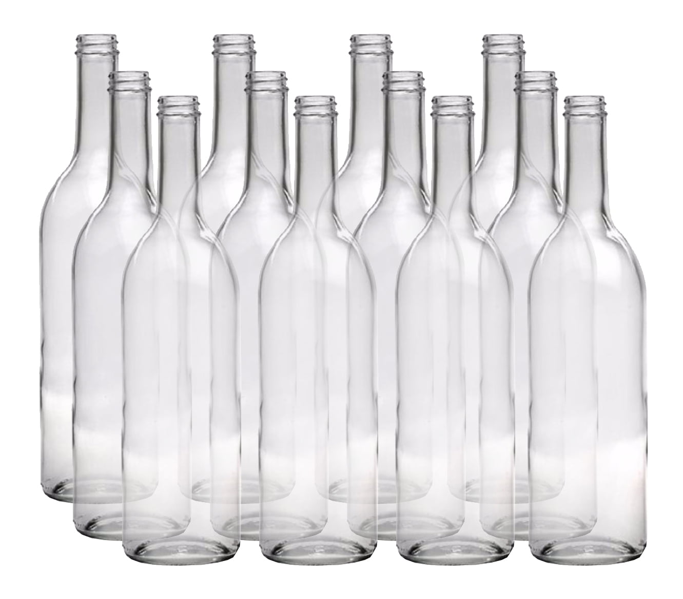 Wine Bottles - 750 mL Flint Claret - Flat Bottom - Screw Top - Case of 12
