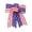 B, variant on Decor Bow for Wreath Red White Blue Stripe Stars Tree Topper Bows for Patriotic,Independence Day,Memorial Day Outdoor Decorations