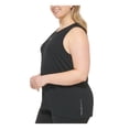 thumbnail image 3 of CALVIN KLEIN PERFORMANCE Womens Black Stretch Logo Graphic Sleeveless Crew Neck Active Wear Tank Top Plus 1X, 3 of 3