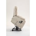 thumbnail image 2 of Electric Lift Recliner Chair with Massage and Heat, Oversized Power Sofa for Big and Tall, 180 Degree Flat Recline, Dual Cup Holders, Cream Velvet, 2 of 9
