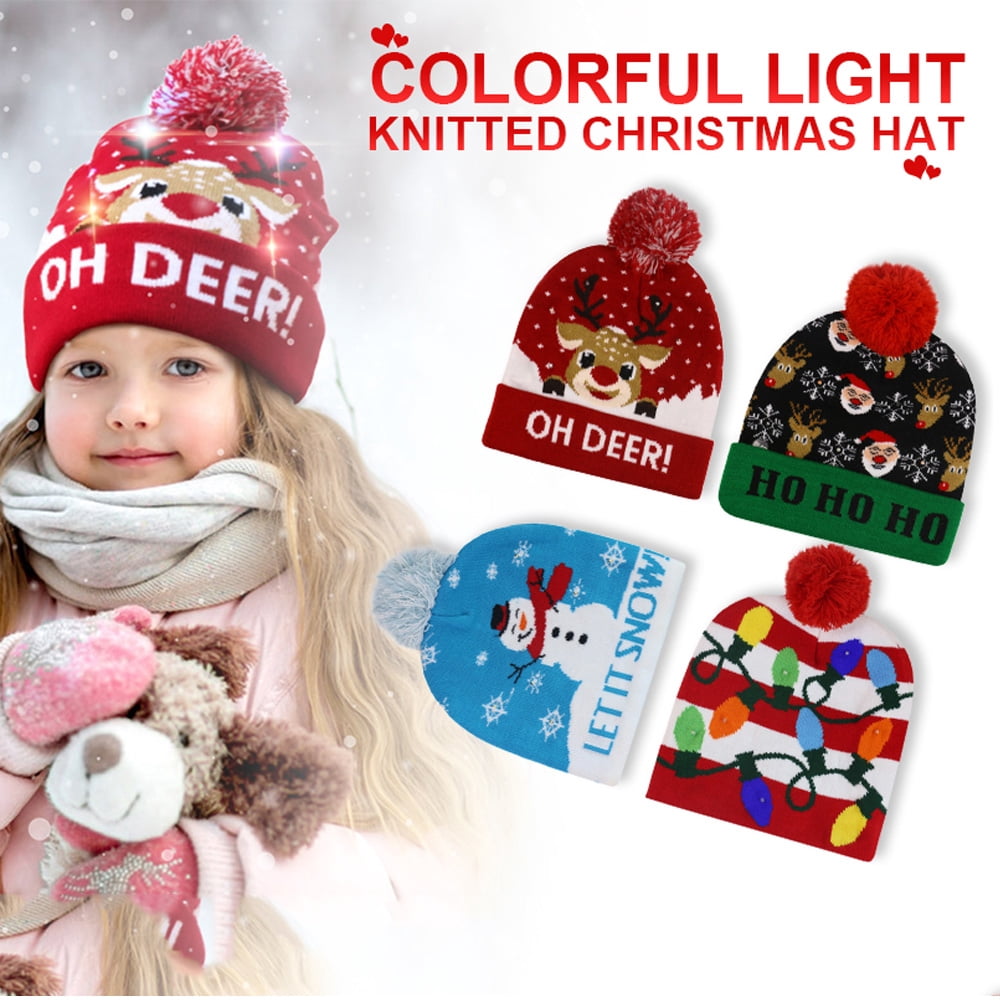 LED Christmas Beanie Light up Christmas 
