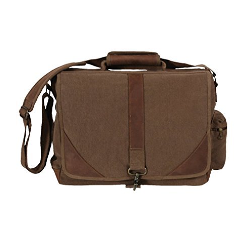 Rothco Canvas/Leather Brown Pioneer Laptop Bag