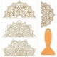 thumbnail image 1 of Juego de 3 pegatinas de transferencia de mandala para muebles y manualidades, de 12 x 6 pulgadas, estilo bohemio, con diseño de media mandala., 1 of 9