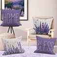 thumbnail image 3 of Spring Pillow Covers 18x18 Inch Set of 4 Lavender Purple Floral Throw Pillow Covers Farmhouse Pillowcase Outdoor Decor Cushion Case for Sofa Couch, 3 of 6