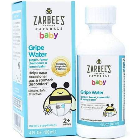 6 Pack - ZarBee's Naturals  Baby Gripe Water with Ginger, Fennel, Chamomile, Lemon Balm, 4