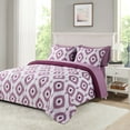 thumbnail image 5 of Mainstays All in One Reversible Comforter and Sheet set- 7 Piece, Queen, Purple Geo, 5 of 15