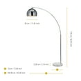thumbnail image 4 of Teamson Home Arquer 66.93" Arc Floor Lamp with Faux Marble Base, 4 of 5