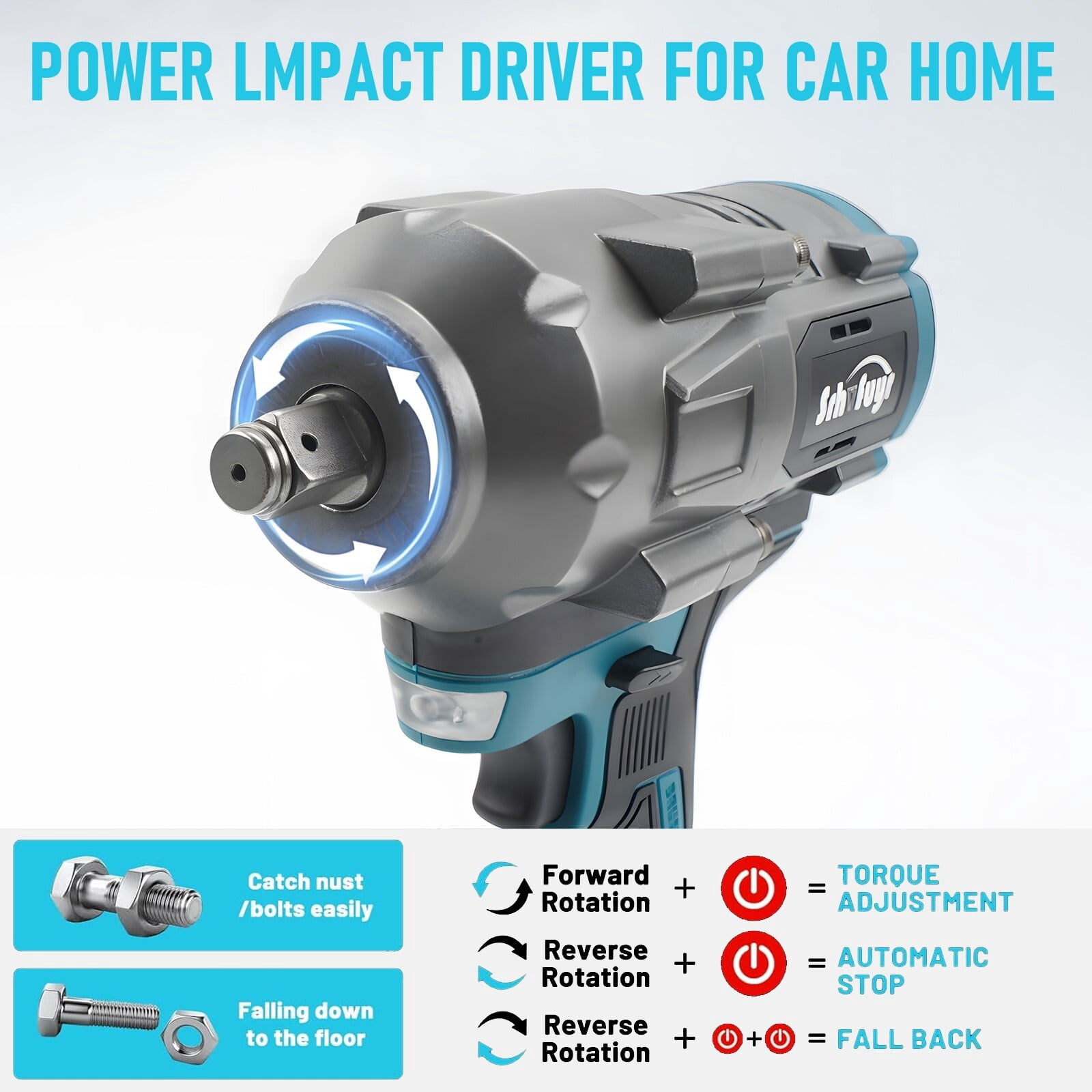 Cordless Impact Wrench 1/2 inch Up to 740FT-LBS For Makita 18V (No Battery)