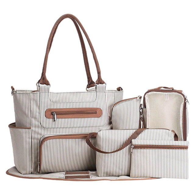 Sac à Main Maman Imprimé Mode Sac de Rangement pour Poussette Multifonction pour Kaki