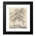 thumbnail image 2 of George Barret 12x14 Black Modern Framed Museum Art Print Titled - Tree Study with Stags (Landscape), 2 of 5