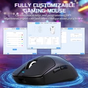 ATTACK SHARK X8SE Mouse with Grip Tape for Large Hand, 55g SUPERLIGHT, PixArt PAW3311 Gaming Sensor, BT/2.4G Wireless/Wired, Adjustable DPI up to 25000, 500mAh Battery (Black)