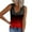 Red, variant on Honeeladyy Deals Workout Tops for Women Summer Casual Gradient Ribbed Vest Round Neck Tank Tops Athletic Sports Yoga Sleeveless Tshirt Blue