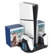 thumbnail image 1 of Soporte de refrigeración para PS5 Slim con base de carga para mandos para la consola PlayStation 5 Slim, ventilador de refrigeración, 12 ranuras para juegos, 1 of 9