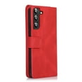 thumbnail image 4 of SaniMore Samsung Galaxy S22 Plus Case (6.6" 2022) with Zipper Wallet & Wrist Strap & Magnetic Closure Card Slots Kickstand Slim Full-around Protective Business Cover for Galaxy S22 Plus, Red, 4 of 15