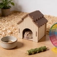 thumbnail image 4 of Guinea Pig Chinchilla Hideouts, Indoor Cat House Habitats Cages Accessories Wooden Hides, for Hamster Squirrel Small Bunny Rat Mouse C, 4 of 6
