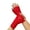 Red, variant on Xinwanna 1 Pair Gloves Half Fingers Lace See-through Hollow Out Flower Embroidery Solid Color Elastic Bride Wedding Prom Party Decorative Gloves (Black,One Size)