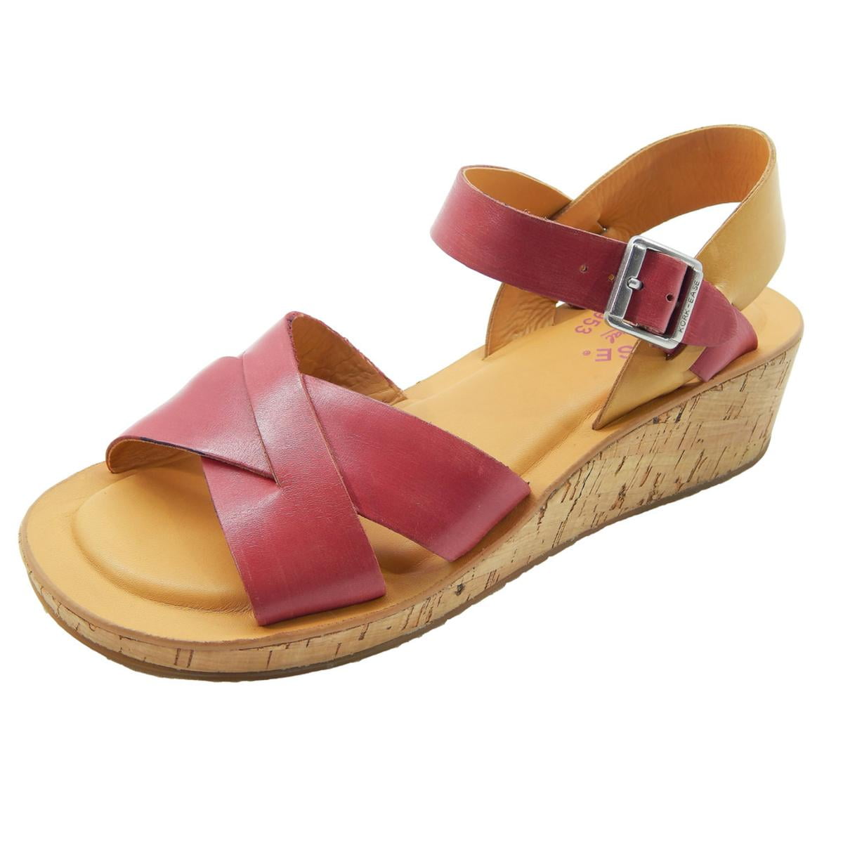KorkEase Women's Myrna Pink Wedge Sandal 5M