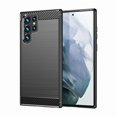 thumbnail image 1 of PANDACO Black Brushed Metal Case for Samsung Galaxy S23 Ultra, 1 of 3