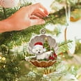 thumbnail image 4 of Beautynvta Christmas Hanging Ornament, Plastic Shell Dog Hanging Ornament, Christmas Tree Cute Sleeping Dog Pendant for Christmas Tree Outdoor Decor, 3.1" H, 4 of 4