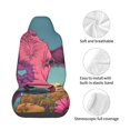thumbnail image 5 of JUNZAN Pink Cow In Sunflower Field Pattern Seat Covers,Universal Fit Sedans,Cars,Vans,SUV,Truck, 5 of 6
