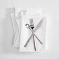 thumbnail image 2 of Laura Ashley Harper Servilletas de tela lujosamente suaves para cenas formales o informales, banquetes, bodas o fiestas, juego de 6 servilletas, color blanco, 2 of 4