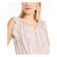 thumbnail image 3 of I.N.C Blouse Sans Manches à Rayures pour Femmes, Multicolore, Petit, 3 of 4