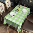 Green and White Checkered Pattern Waterproof Tablecloth, Rectangular ...