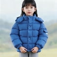 thumbnail image 3 of EnJoCho Kids Thickened Down Cotton Jacket Coat Warm Winter Solid Color Outerwear for Middle Big Children Padded Parka, 3 of 3