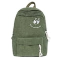 thumbnail image 2 of CUZIBR Corduroy Casual Backpack Cute Pattern Embroidery Adjustable Shoulder Strap Large Capacity Multi Pocket Daypack For Teen Girls College School Daily Commute Weekend Travel, 2 of 5