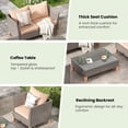 thumbnail image 7 of STARY Outdoor Wicker conversation sets, 4 Pieces Patio Furniture Sofa Set with Coffee Table, All Weather for Garden, Backyard, Balcony, 7 of 7