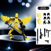 HYEASTR T13 Action Figure Set (Assembly Completed), 3D Printed Multi-Jointed, Titan 13 Action Figures with Wings, Multi-Articular Lucky Mobile Robot, Desktop Decorations for Game Lovers Toys - Set A