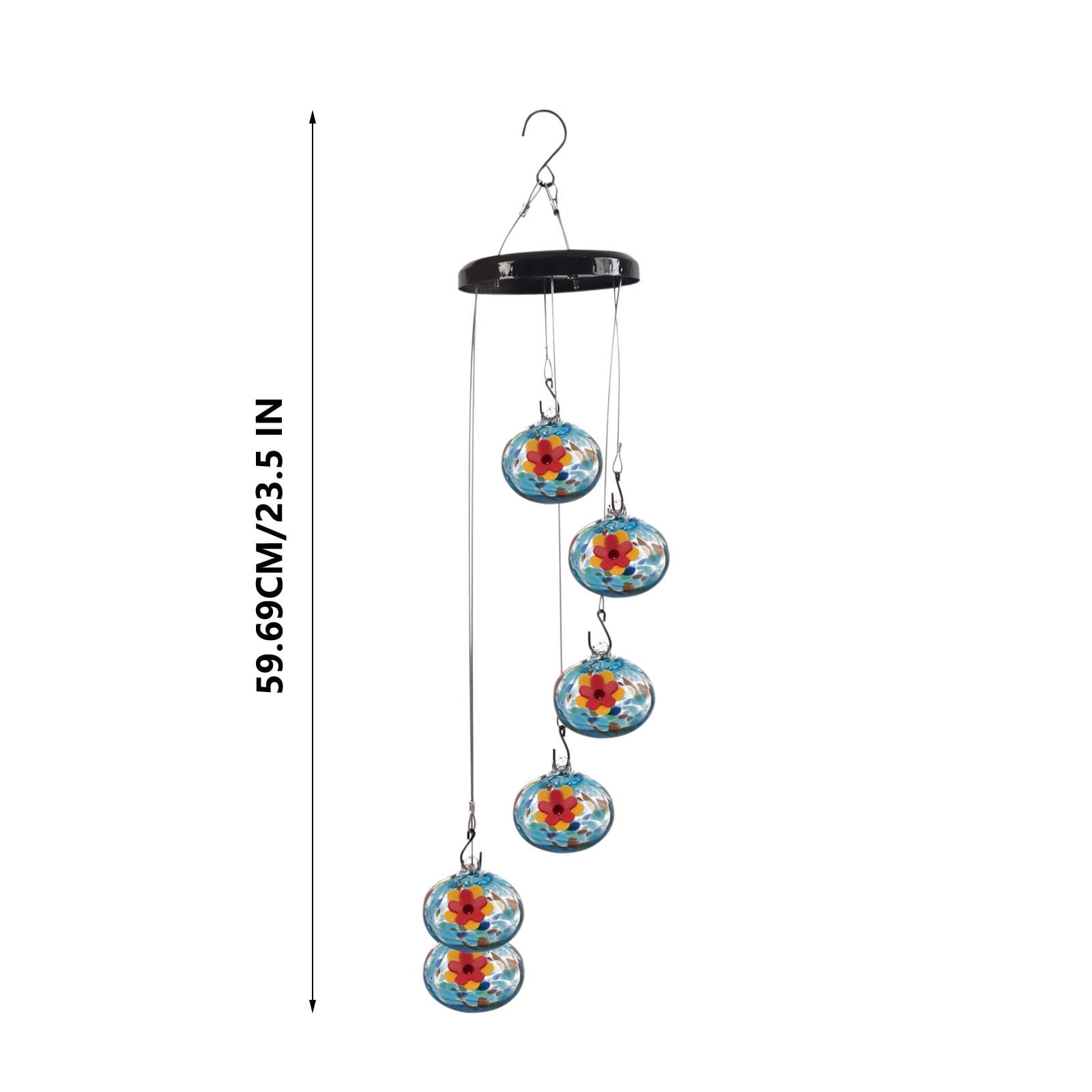 1pcs Charming Wind Chimes Hummingbird feeders for Outdoors Hanging ant and bee Proof,Never Leak,Perfect Garden Decor for Outside