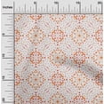 thumbnail image 1 of oneOone Cotton Cambric Orange Fabric Dot|Heart & Shapes Geometric Dress Material Fabric Print Fabric By The Yard 56 Inch Wide, 1 of 4