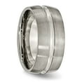 thumbnail image 4 of Chisel Titanium Brushed and Polished 10mm Grooved Band, 4 of 6
