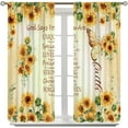 thumbnail image 2 of Bible Verse Quotes Sunflower Curtain for Kids, Vintage Christian Scripture Window Treatments Butterfly Spring Summer Flower Drapes for Girls Women Bedroom Living Room W42xL54in, 2 of 6