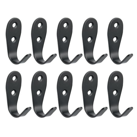 

Jiledu 10 Pcs Stainless Wall Hooks - Heavy Duty 360 Degree Rotation Wall-Punching Clothes Hanger Hooks for Bathroom Kitchen Umbrella Hat Storage