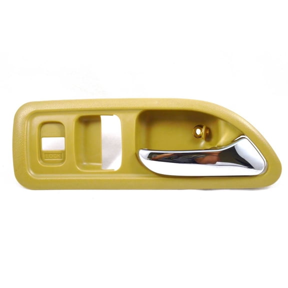PT Auto Warehouse HO-2577ME-FR - Inner Interior Inside Door Handle, Beige/Tan Housing with Chrome Lever - 2-Door Coupe, Passenger Side Fits select: 1994-1997 HONDA ACCORD