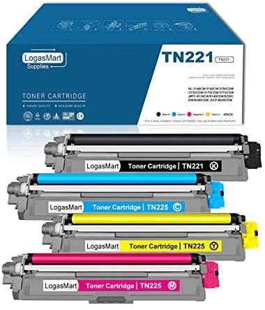 LogasMart TN221 TN225 Toner (4-Pack 