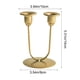thumbnail image 3 of Candelabro romántico de dos brazos | Elegante candelabro de hierro para decorar mesas de Navidad y bodas | Centro de mesa dorado y negro para cenas y eventos, 3 of 7