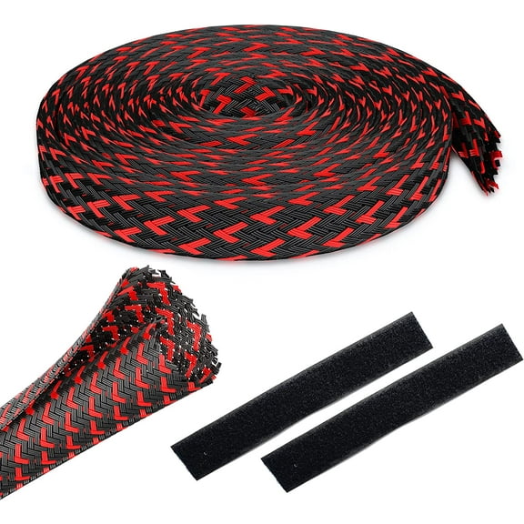 GEARit (25 Feet, 1/2 Inch) Split Sleeve Cord Protector Pet Cable Cover Cable Management Sleeve