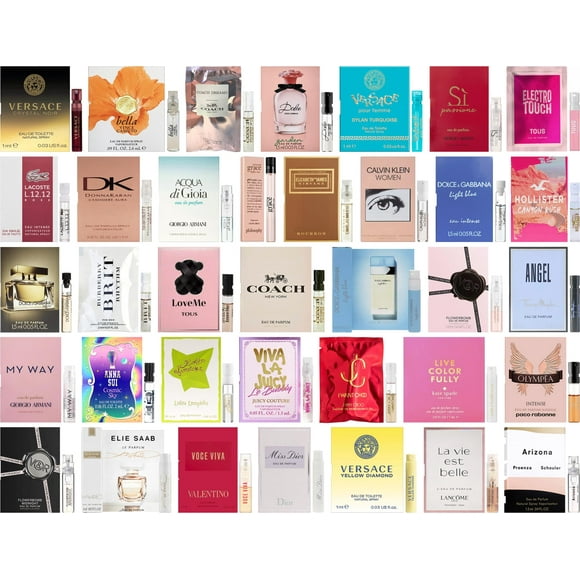 JRoBeauty Perfume Juego de muestras de fragancias de diseñador de alta gama para mujeres (paquete de 12 viales de muestra)