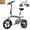 White, variant on FLYRUN 14" Folding Electric Bike for Adults, 500W Peak Motor, 36V 280.8Wh Battery, 20MPH,Mini E-bike, LCD Display, UL2849