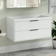 thumbnail image 6 of 36" Wall Mounted Bathroom Vanity Base Only without Sink Top, Soft-close Drawers, Eco-friendly Hand Paint, 6 of 9