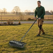 QISHENSHUI 17-inch Heavy Duty Lawn Aerator Tool Garden Tools for Aeration With Handle Perfect for Boosting Lawn Health by Improving Soil Drainage and Nutrient Absorption